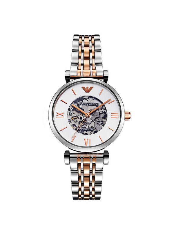 Buy Emporio Armani Gianni T Bar Silver Dial Two Tone Steel Strap Watch for Women - AR1992 in Pakistan