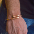 Buy Rose Gold Nail Bangle Bracelet in Pakistan