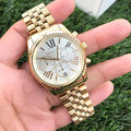 Buy Michael Kors Womens Chronograph Quartz Stainless Steel Gold Dial 38mm Watch - Mk5556 in Pakistan