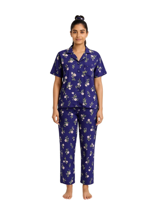 Buy Sajiero Linen Pajama Suit with Scrunchie - Lush Loom in Pakistan