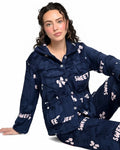 Buy Sajiero Fleece Pajama Suit - Night Petal in Pakistan