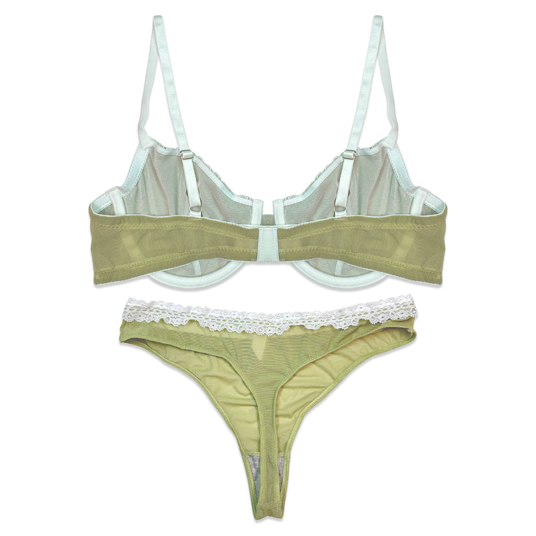 Buy Bra Set - Olive Bloom in Pakistan
