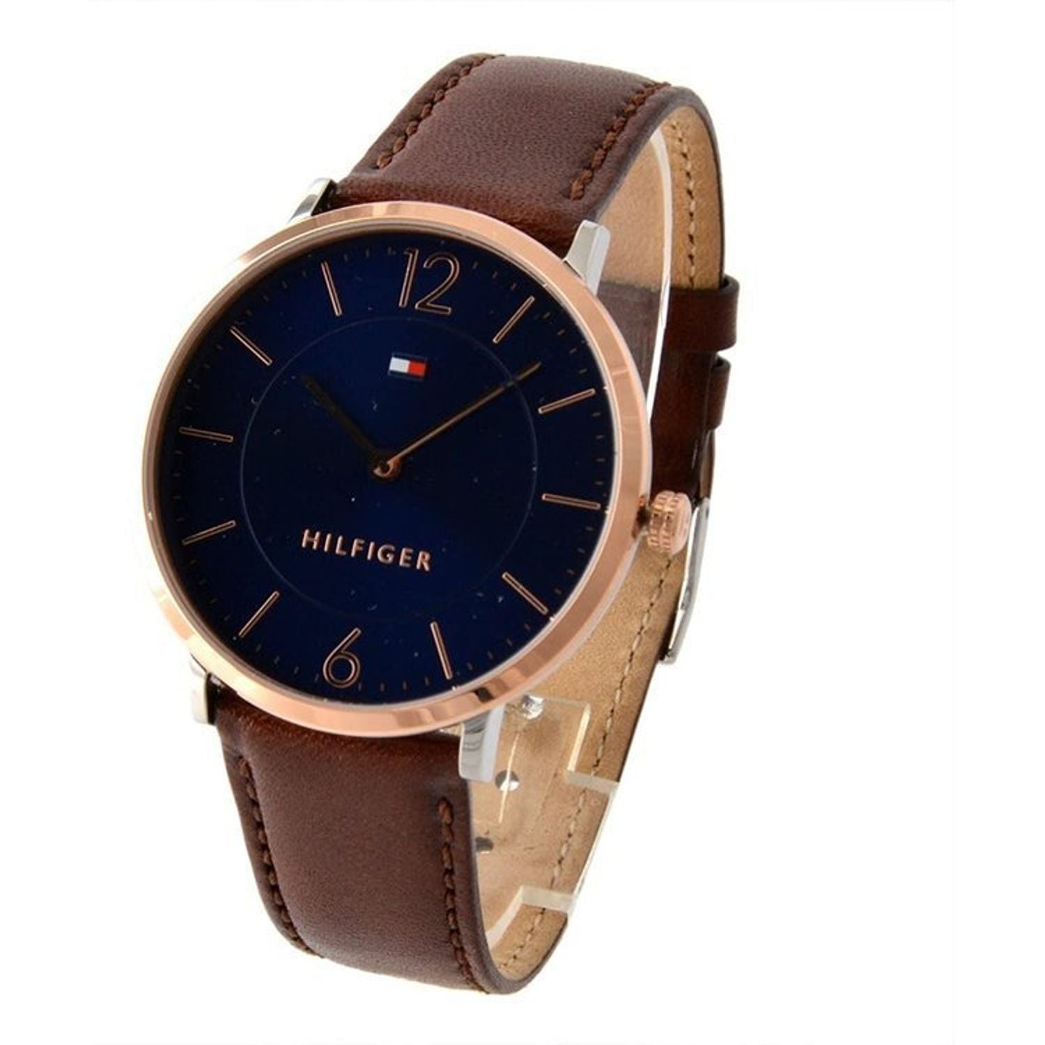 Buy Tommy Hilfiger James Blue Dial Brown Leather Strap Watch for Men - 1710354 in Pakistan