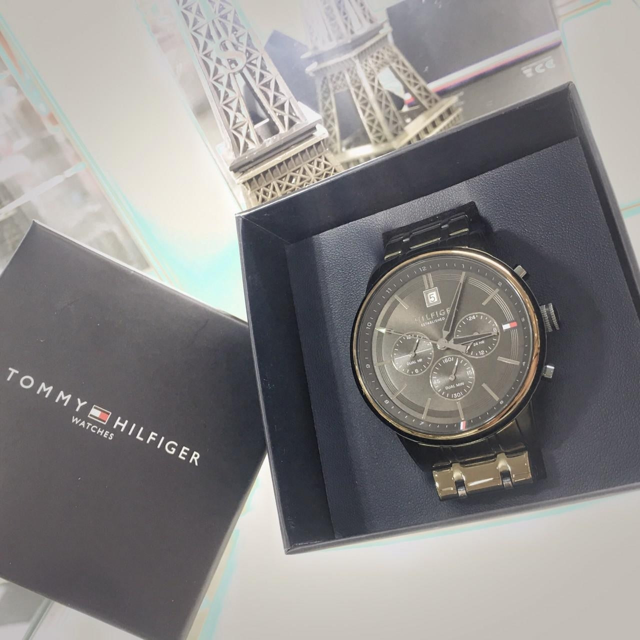 Buy Tommy Hilfiger Mens Quartz Stainless Steel Black Dial 44mm Watch - 1791634 in Pakistan