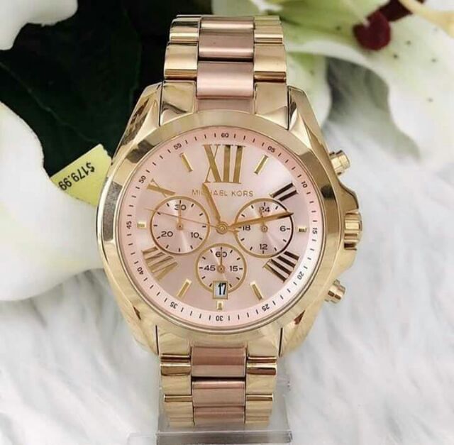 Buy Michael Kors Women's Bradshaw Pink Dial Two Tone Stainless Steel Watch - Mk6359 in Pakistan