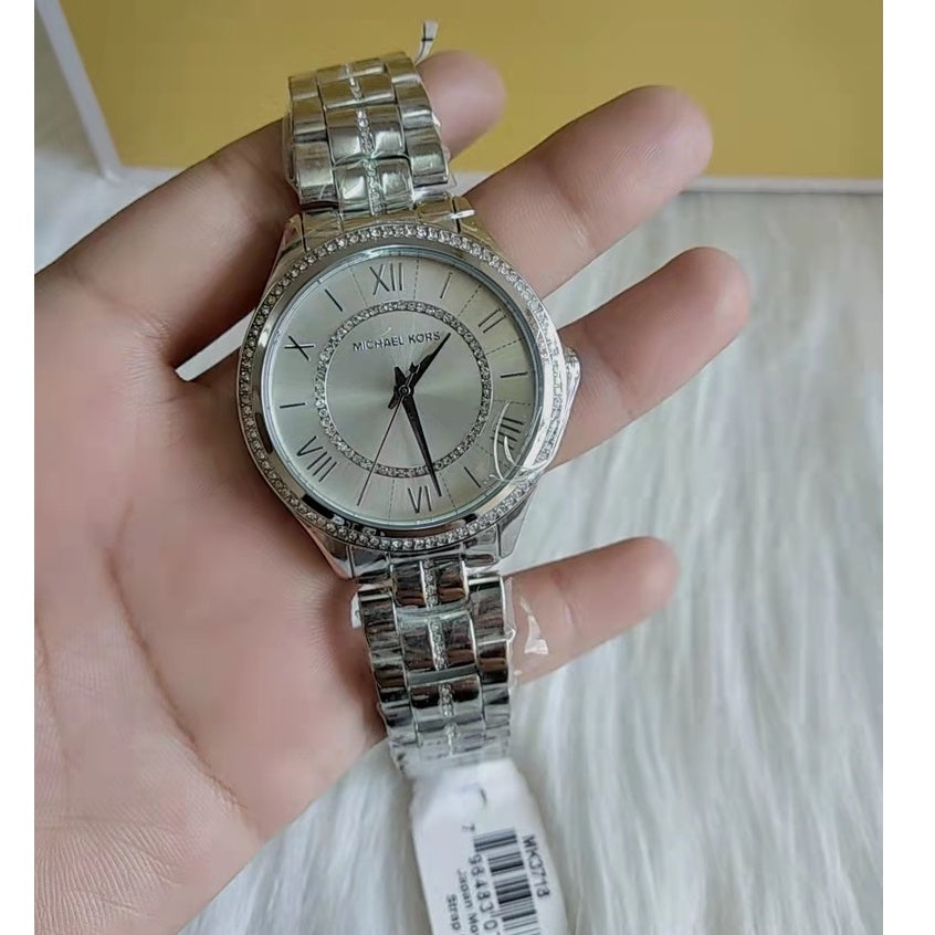 Buy Michael Kors Lauryn Crystal Mother Of Pearl Dial Silver Steel Strap Ladies Watch - Mk3900 in Pakistan