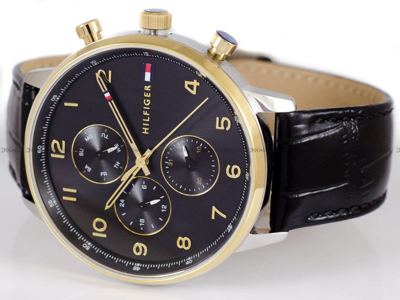 Buy Tommy Hilfiger Leonard Black Dial Black Leather Strap Watch for Men - 1791986 in Pakistan