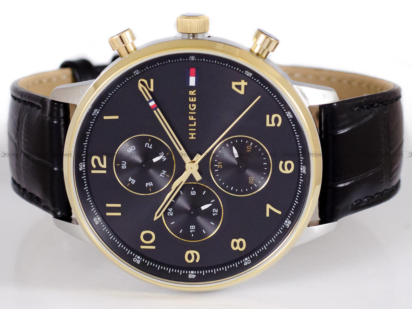 Buy Tommy Hilfiger Leonard Black Dial Black Leather Strap Watch for Men - 1791986 in Pakistan