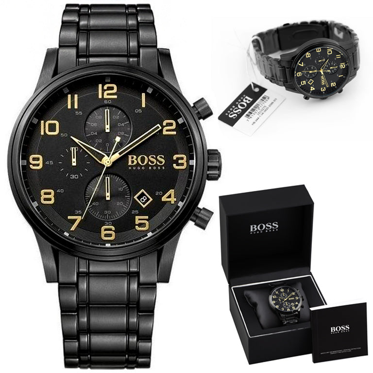 Buy Hugo Boss Mens Quartz Stainless Steel Black Dial 46mm Watch - 1513275 in Pakistan