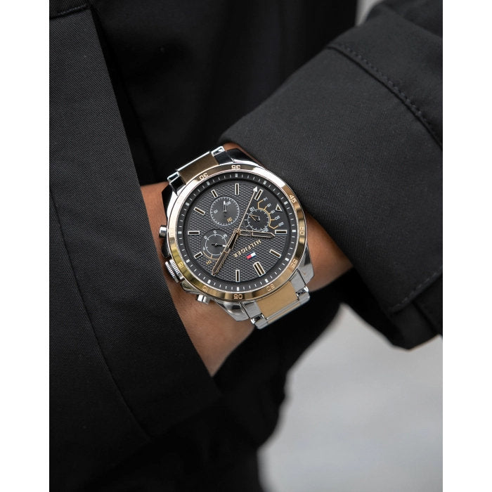 Buy Tommy Hilfiger Mens Quartz Stainless Steel Black Dial 46mm Watch - 1791559 in Pakistan