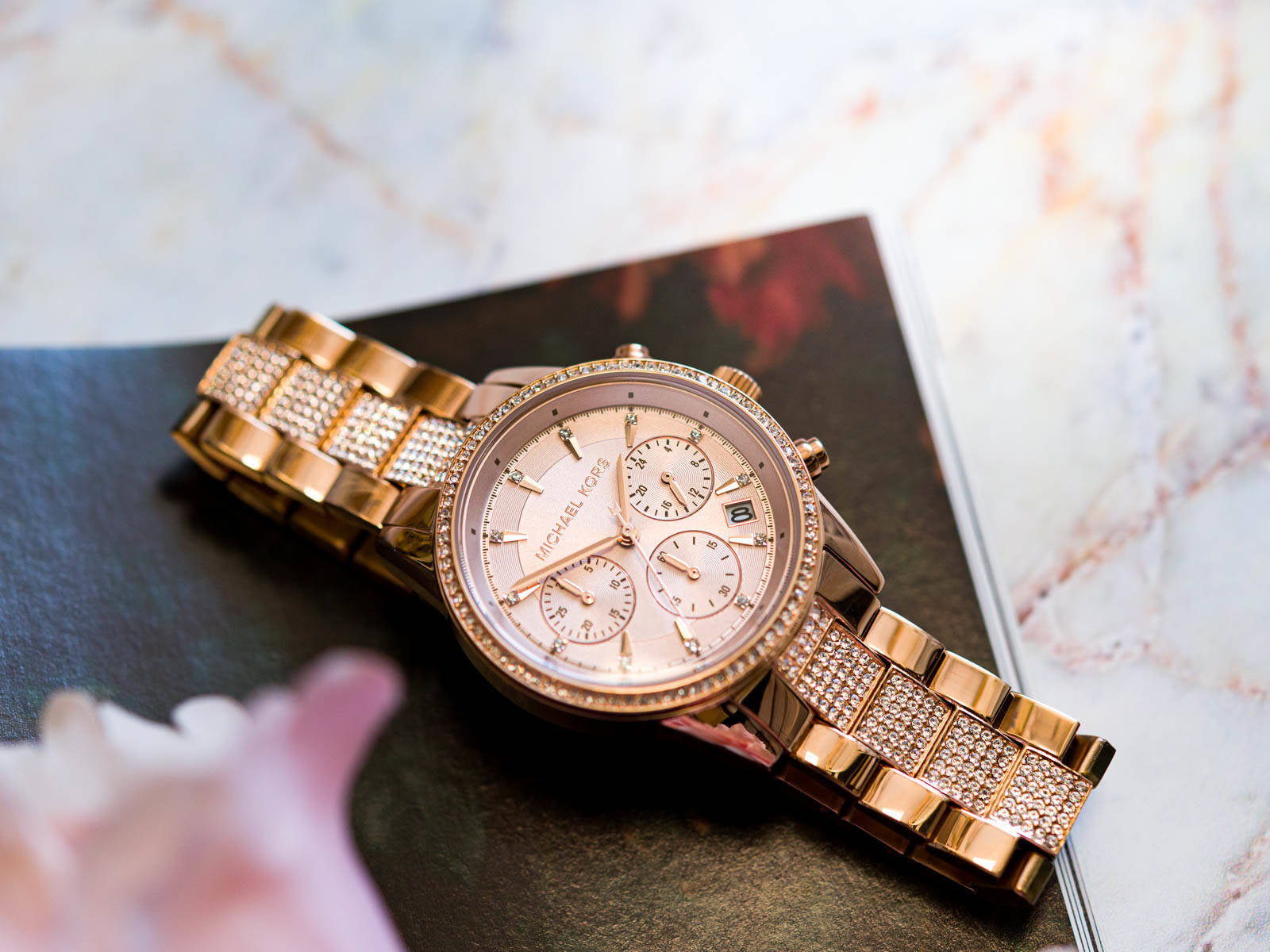 Buy Michael Kors Ritz Chronograph Rose Gold-tone Stainless Steel Watch for Women - Mk6485 in Pakistan