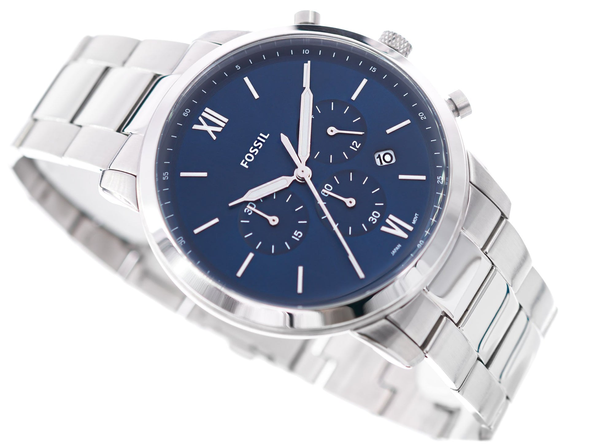 Buy Fossil Men's Chronograph Quartz Stainless Steel Blue Dial 44mm Watch FS5792 in Pakistan