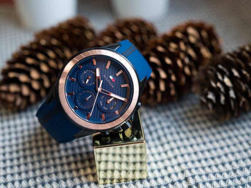 Buy Tommy Hilfiger Mens Quartz Blue Silicone Strap Blue Dial 44mm Watch - 1791860 in Pakistan