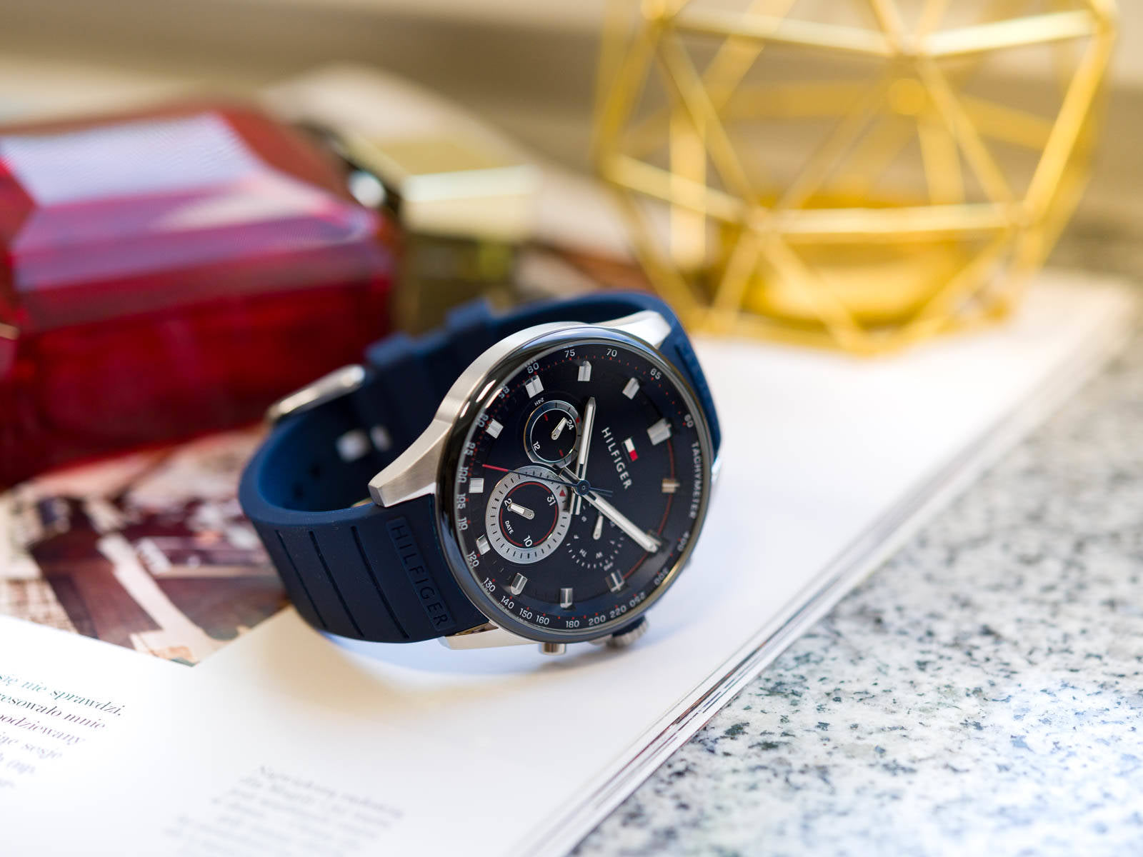 Buy Tommy Hilfiger Max Blue Dial Blue Rubber Strap Watch for Men - 1791970 in Pakistan