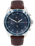 Buy Tommy Hilfiger Mens Quartz Leather Strap Blue Dial 44mm Watch - 1791837 in Pakistan