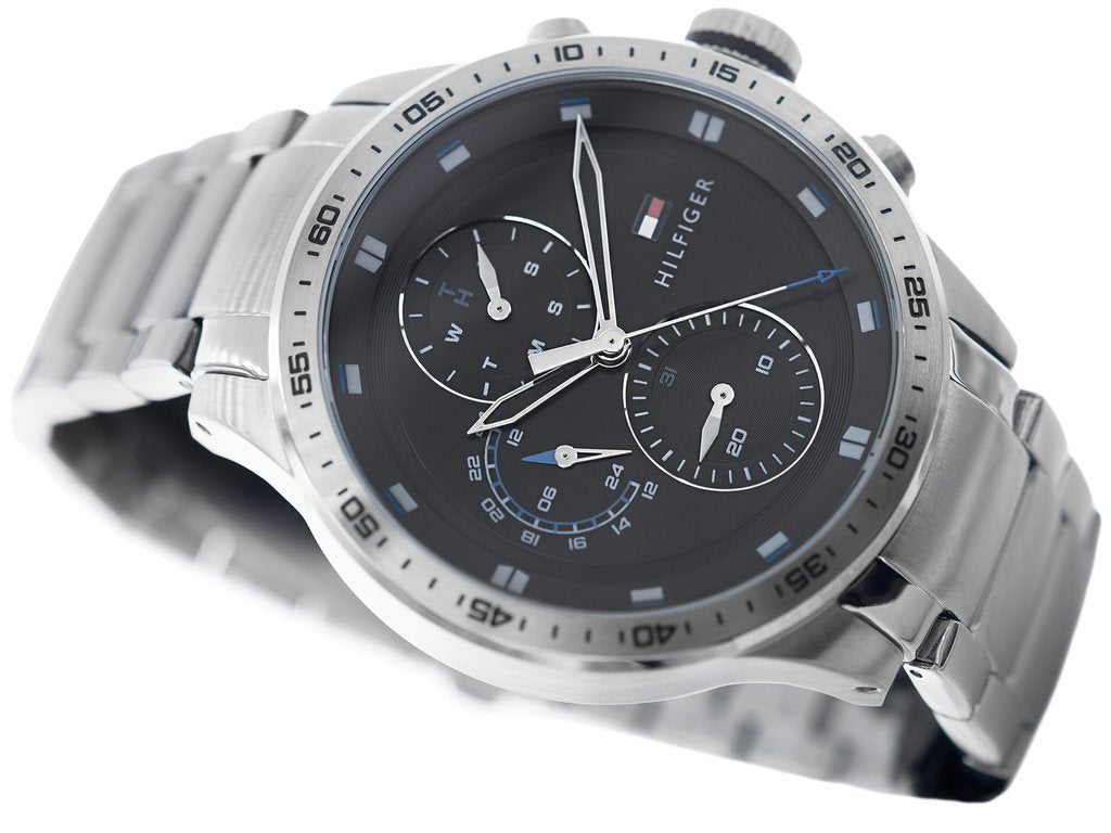 Buy Tommy Hilfiger Mens Quartz Stainless Steel Black Dial 46mm Watch - 1791805 in Pakistan