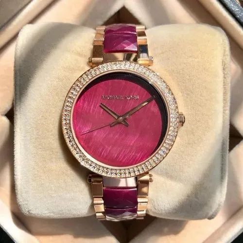 Buy Michael Kors Parker Pink Mother Of Pearl Dial Two Tone Stainless Steel Strap Ladies Watch - Mk6490 in Pakistan