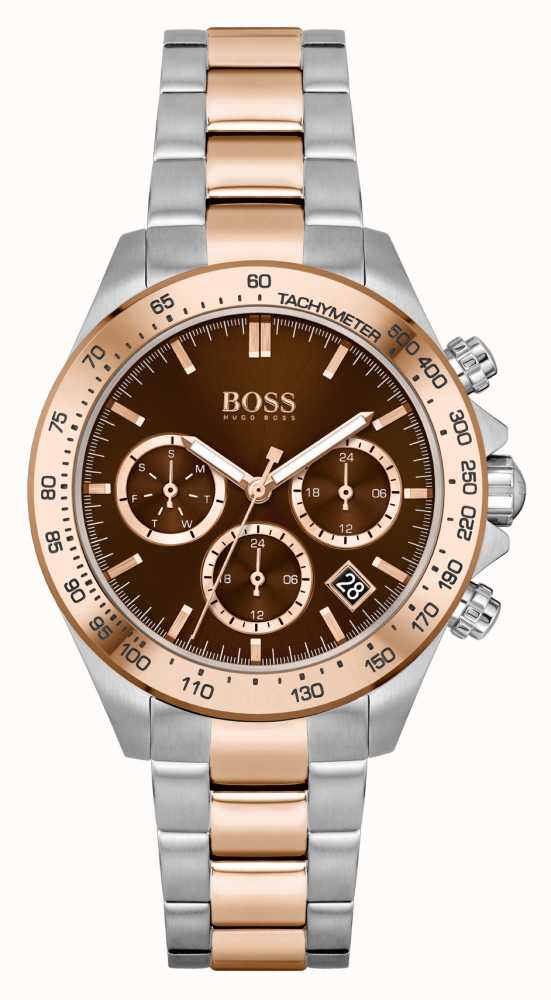 Buy Hugo Boss Womens Quartz Two-tone Stainless Steel Brown Dial 38mm Watch - 1502617 in Pakistan