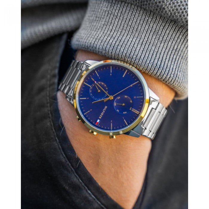 Buy Tommy Hilfiger Mens Quartz Stainless Steel Blue Dial 44mm Watch - 1710408 in Pakistan