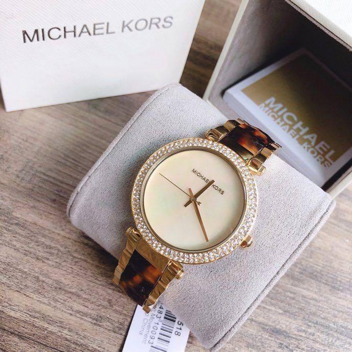 Buy Michael Kors Parker Mother Of Pearl Dial Two Tone Stainless Steel Strap Women's Watch - Mk6518 in Pakistan