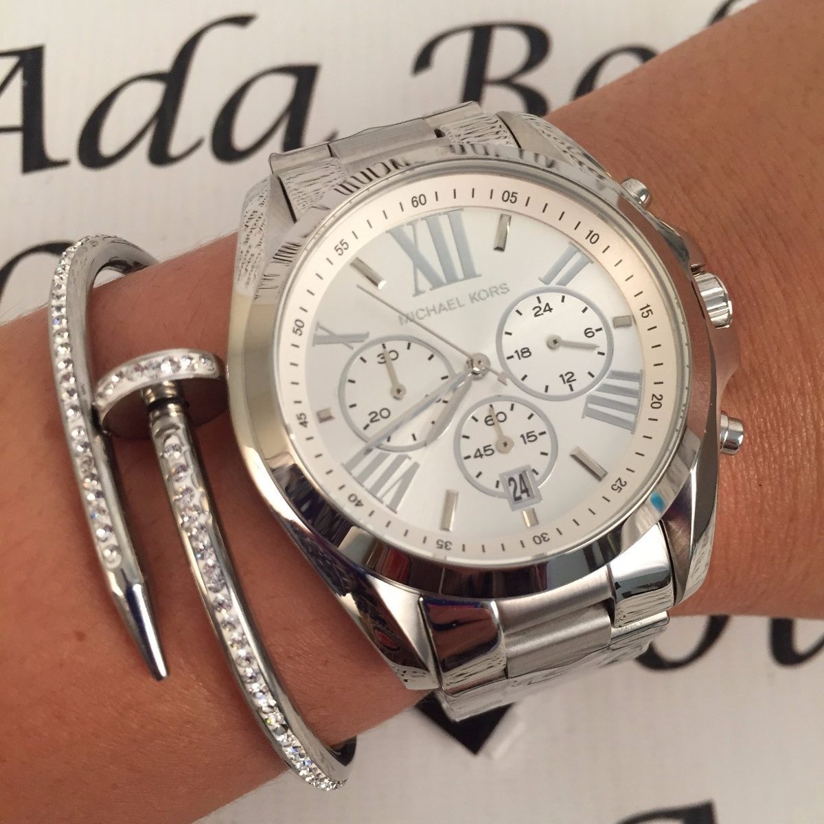 Buy Michael Kors Bradshaw Silver Dial Silver Steel Strap Watch for Men - MK5535 in Pakistan