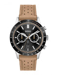 Buy Hugo Boss Mens Chronograph Quartz Leather Strap Black Dial 44mm Watch - 1513964 in Pakistan