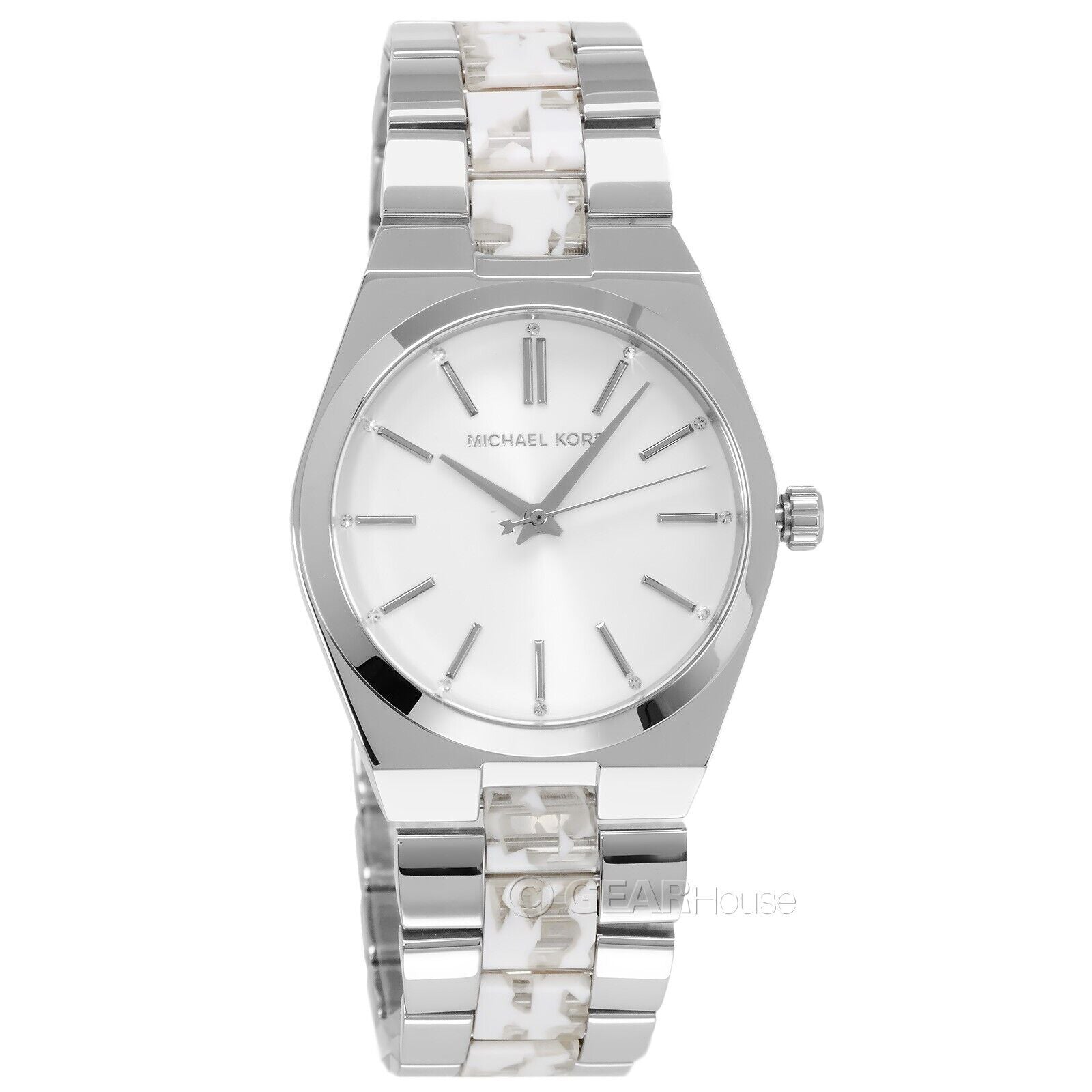 Buy Michael Kors Channing Quartz White Dial Ladies Silver Strap Watch - Mk6649 in Pakistan