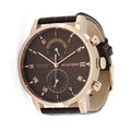 Buy Tommy Hilfiger Mens Quartz Leather Strap Brown Dial 44mm Watch - 1710400 in Pakistan