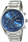 Buy Hugo Boss Mens Chronograph Quartz Stainless Steel Blue Dial 44mm Watch - 1513478 in Pakistan