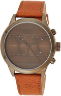 Buy Tommy Hilfiger Mens Quartz Brown Leather Strap Brown Dial 44mm Watch - 1791594 in Pakistan