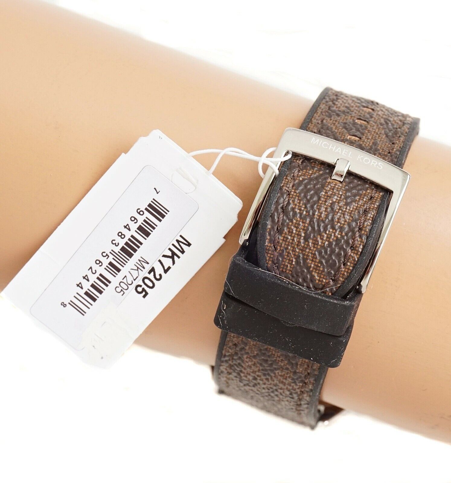 Buy Michael Kors White Dial Brown Leather Strap Watch for Women - Mk7205 in Pakistan