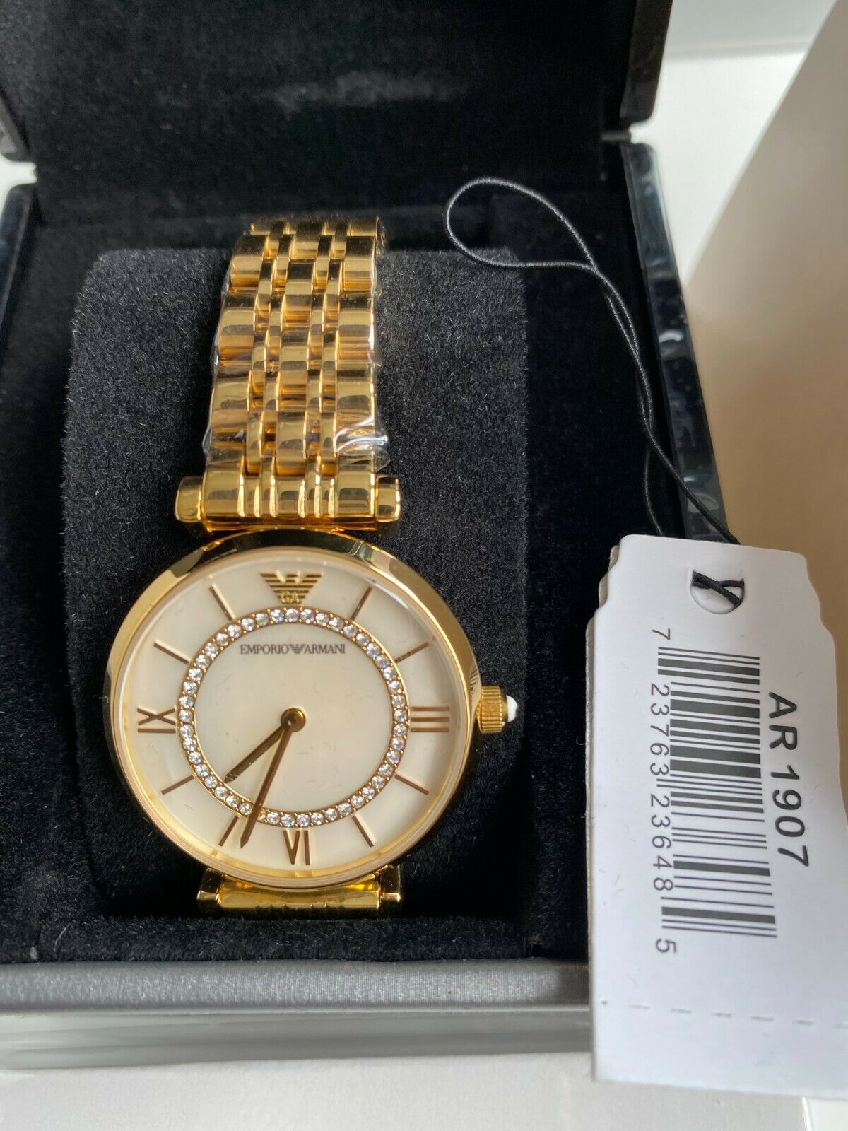 Buy Emporio Armani Classic Mother of Pearl Dial Gold Steel Strap Watch for Women - AR1907 in Pakistan