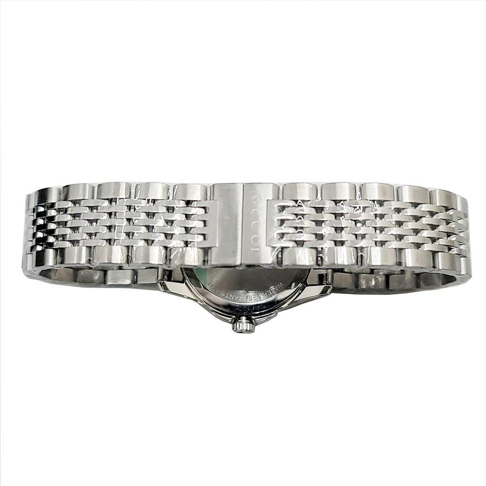 Buy Gucci Women's Swiss Made Quartz Silver Stainless Steel Black Dial 27mm Watch YA1265006 in Pakistan