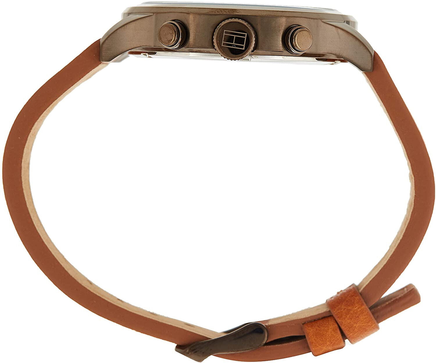 Buy Tommy Hilfiger Mens Quartz Brown Leather Strap Brown Dial 44mm Watch - 1791594 in Pakistan