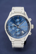 Buy Hugo Boss Mens Chronograph Quartz Stainless Steel Blue Dial 44mm Watch - 1513478 in Pakistan