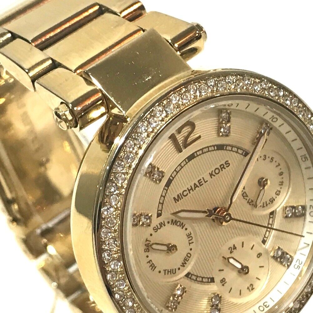 Buy Michael Kors Womens Quartz Chronograph Stainless Steel Gold Dial 33mm Watch - Mk6056 in Pakistan