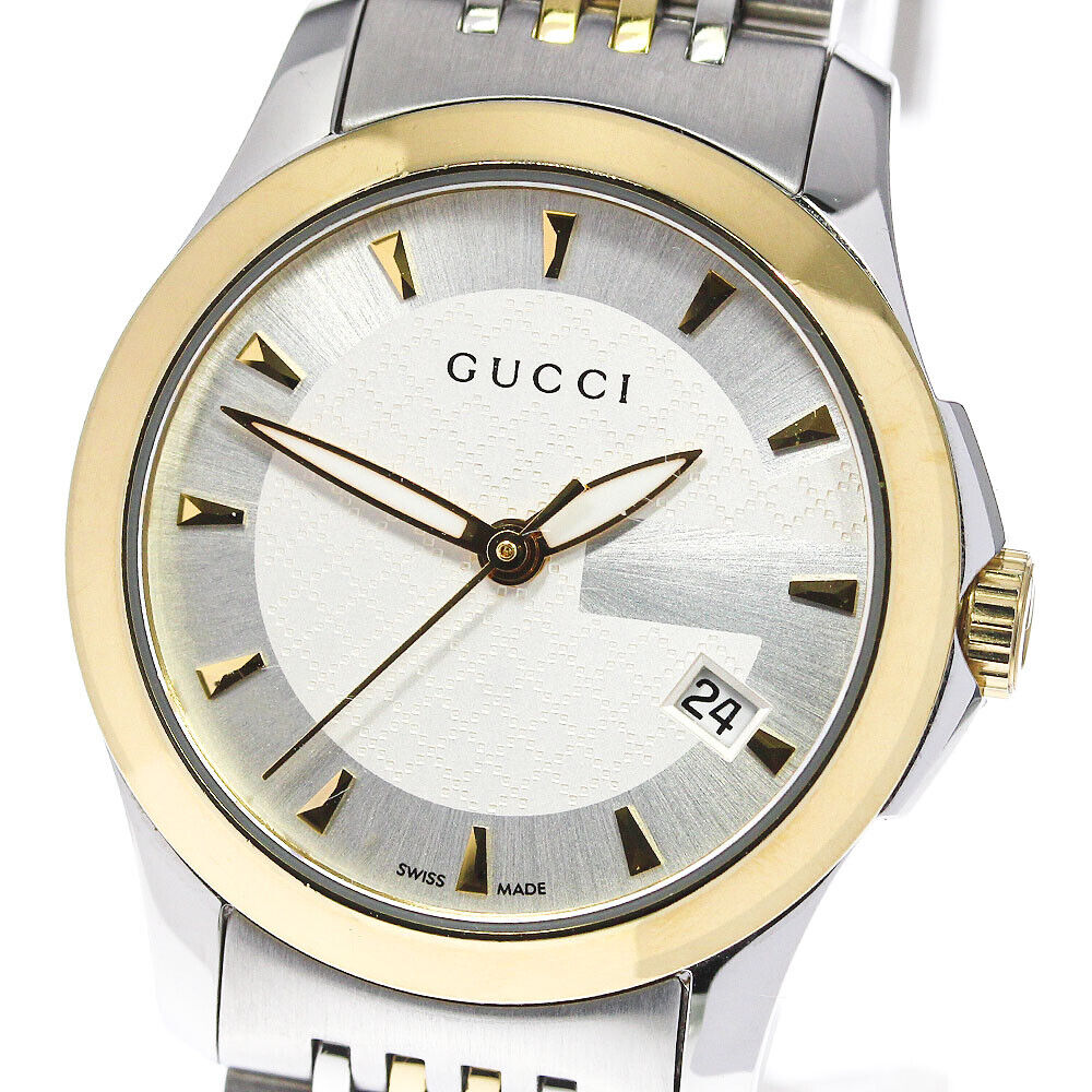 Buy Gucci G Timeless Silver Dial Two Tone Steel Strap Watch for Women - YA126511 in Pakistan