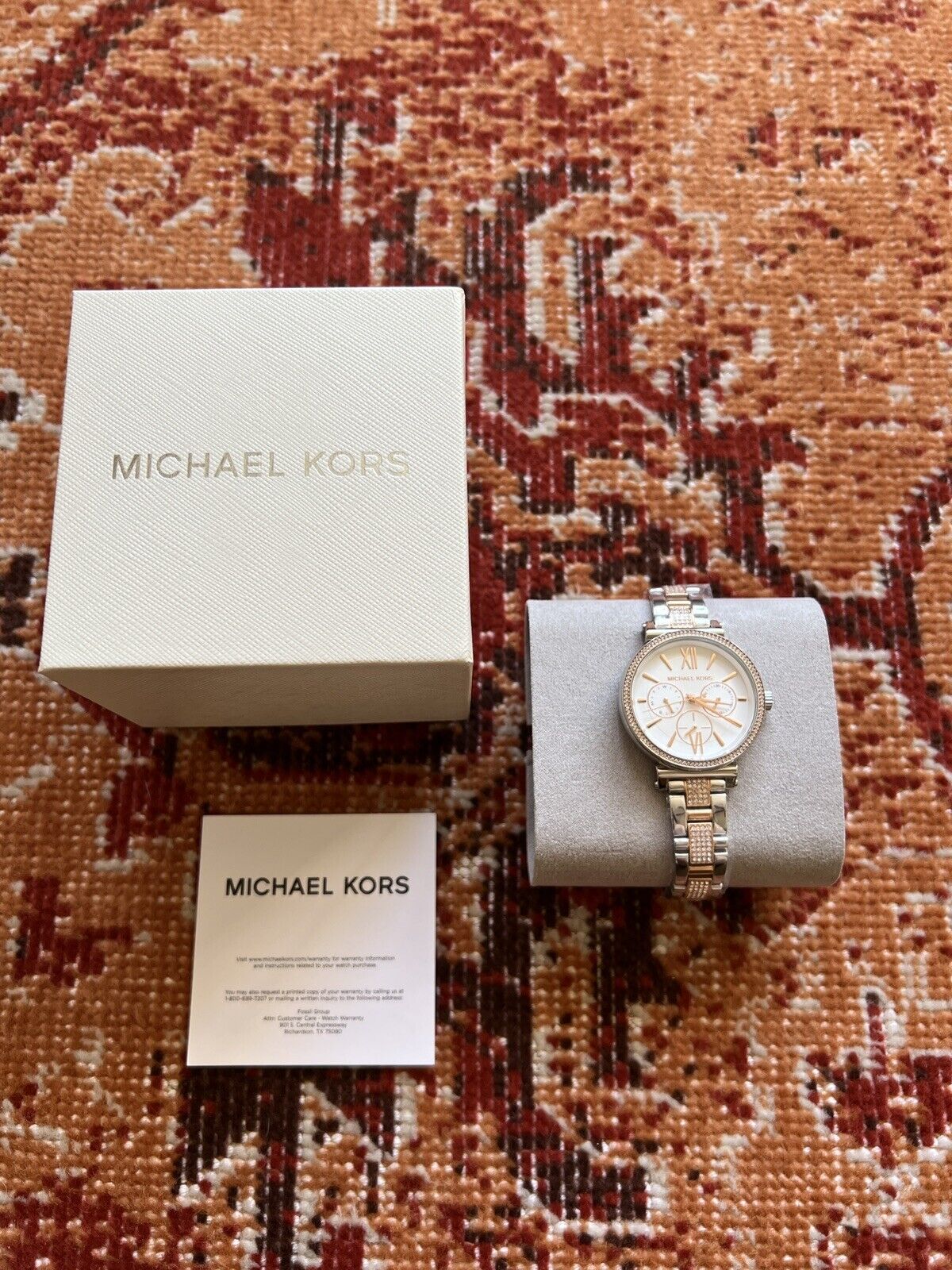 Buy Michael Kors Women's Sofie White Dial Two Tone Stainless Steel Strap Watch  - Mk4353 in Pakistan