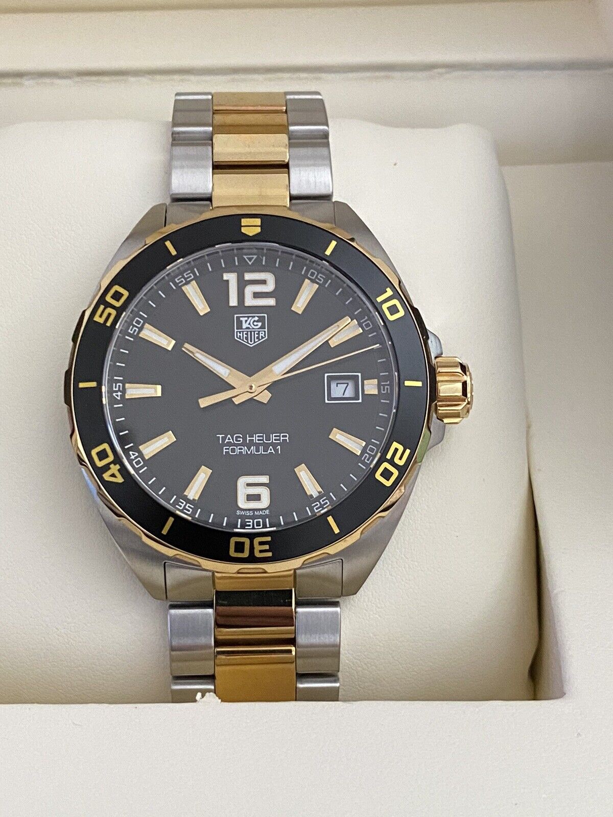 Buy Tag Heuer Formula 1 Black Dial Two Tone Steel Strap Watch for Men - WAZ1121.BB0879 in Pakistan