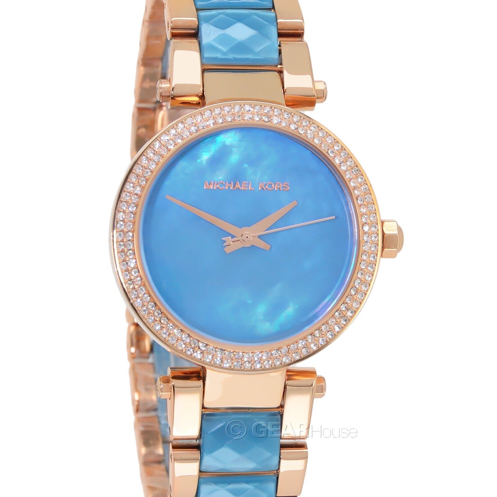 Buy Michael Kors Parker Blue Mother Of Pearl Dial Two Tone Steel Strap Ladies Watch - Mk6491 in Pakistan
