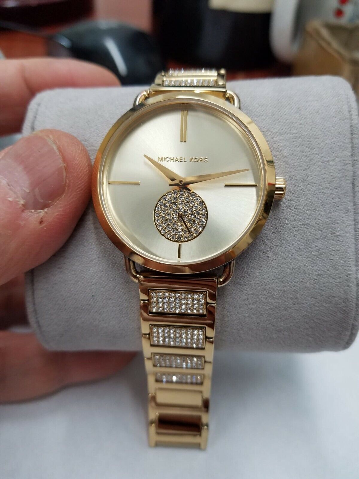 Buy Michael Kors Portia Pave Gold Dial Gold Stainless Steel Strap Ladies Watch - Mk3852 in Pakistan