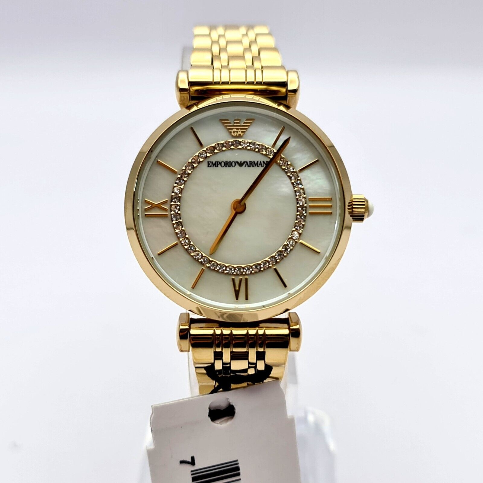 Buy Emporio Armani Classic Mother of Pearl Dial Gold Steel Strap Watch for Women - AR1907 in Pakistan