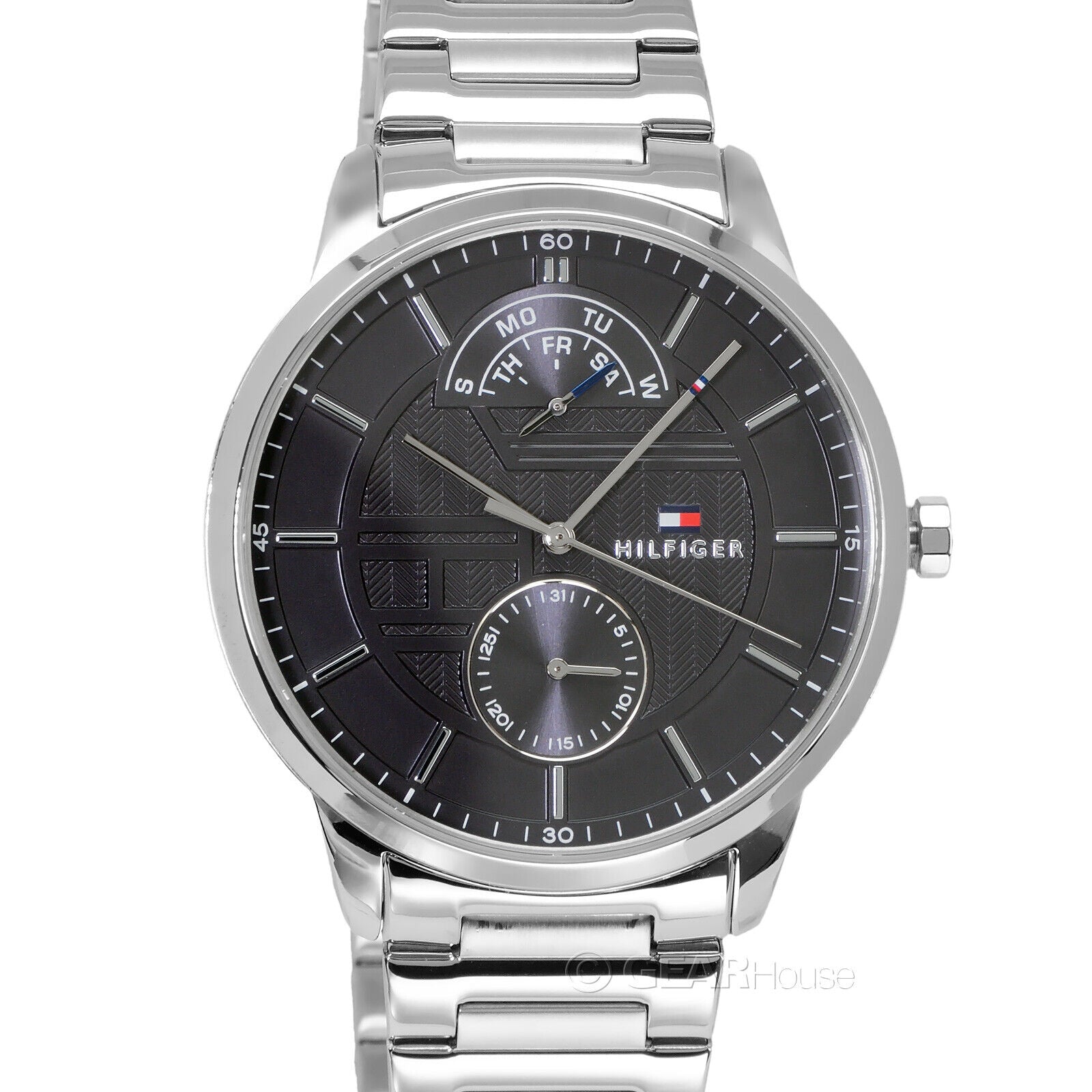Buy Tommy Hilfiger Mens Quartz Stainless Steel Grey Dial 44mm Watch - 1791608 in Pakistan