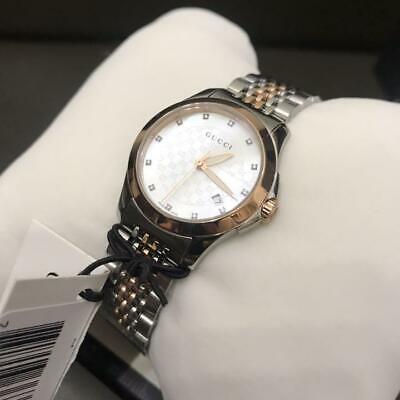 Buy Gucci G-Timeless Mother of Pearl Dial Two Tone Steel Strap Watch for Women - YA126539 in Pakistan