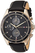 Buy Tommy Hilfiger Mens Quartz Leather Strap Black Dial 44mm Watch - 1791836 in Pakistan