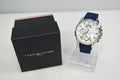 Buy Tommy Hilfiger Mens Quartz Blue Silicone Strap White Dial 46mm Watch - 1791349 in Pakistan