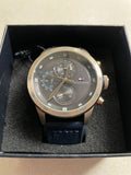 Buy Tommy Hilfiger Mens Quartz Blue Leather Strap Grey Dial 46mm Watch - 1791808 in Pakistan