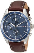 Buy Tommy Hilfiger Mens Quartz Leather Strap Blue Dial 44mm Watch - 1791837 in Pakistan