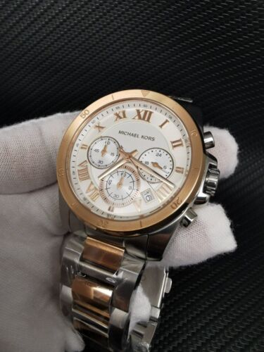 Buy Michael Kors Brecken Chronograph White Dial Two Tone Steel Strap Ladies Watch - Mk6368 in Pakistan