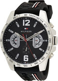 Buy Tommy Hilfiger Mens Quartz Silicone Strap Black Dial 46mm Watch - 1791473 in Pakistan